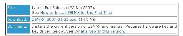 ZEMAX软件2007年新增功能！